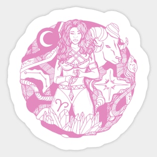 Light Pink Aries Beauty Sticker